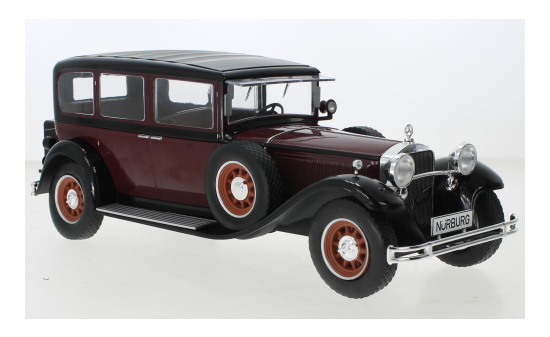 MCG 18364 Mercedes Typ Nürburg 460/460 K (W08), dunkelrot/schwarz, 1928 1:18