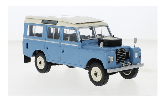 WhiteBox 124150 Land Rover Series III 109, hellblau, 1980 1:24