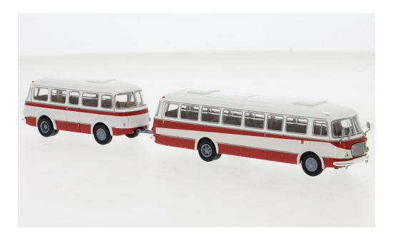 Brekina 58272 JZS Jelcz 043 Bus mit PA 01, weiss/rot, 1964 1:87