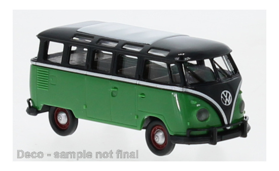 Brekina 31849 VW T1b Samba, schwarz/grün, 1960 1:87