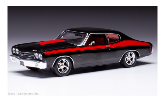 IXO CLC477N22 Chevrolet Chevelle SS, schwarz/rot, 1970 1:43