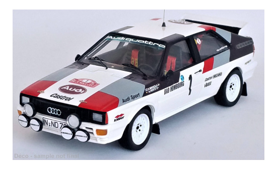 Trofeu RRFR51 Audi quattro, No.1, Rallye WM, Rallye Monte Carlo, H.Mikkola/A.Hertz, 1982 1:43