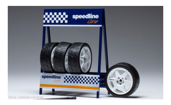 IXO 18SET016W Zubehör Räderset: Speedline Corse, weiss, Set of 4 Wheels 1:18