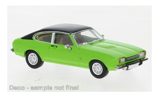 PCX87 PCX870645 Ford Capri MK II - hellgrün , schwarz (Matt) 1:87