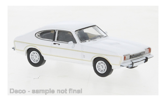 PCX87 PCX870644 Ford Capri MK II - weiss , Dekor 1:87