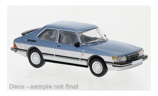 PCX87 PCX870651 Saab 900 Turbo - blau (Metallic) , silber 1:87