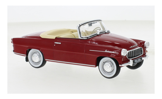 WhiteBox 124154 Skoda Felicia Cabrio, dunkelrot, 1959 1:24