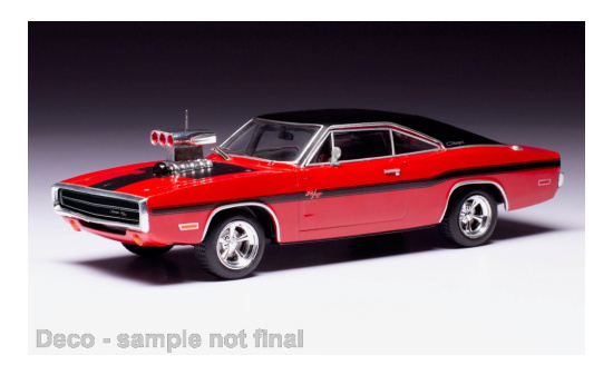 IXO CLC475N22 Dodge Charger R/T, rot/schwarz, 1970 1:43