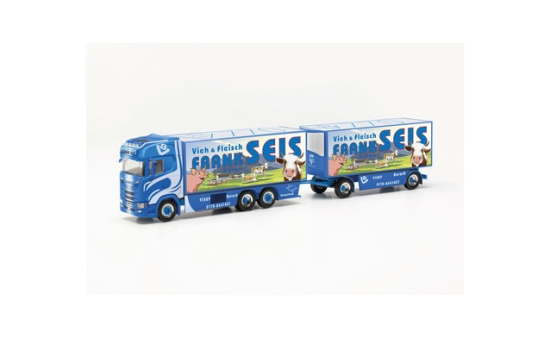 Herpa 316521 Scania CS 20 HD Kühlkoffer-Hängerzug 