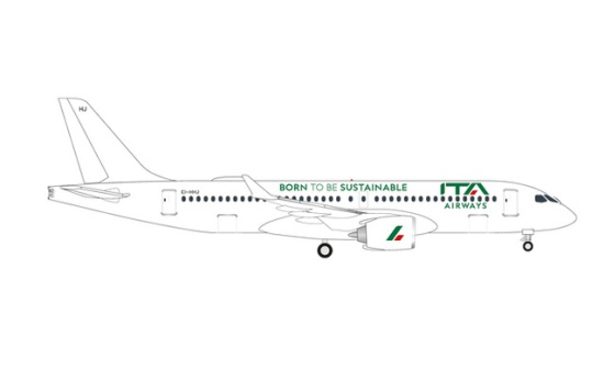 Herpa 536875 ITA Airways Airbus A220-300 Born to be Sustainable EI-HHJ 1:500