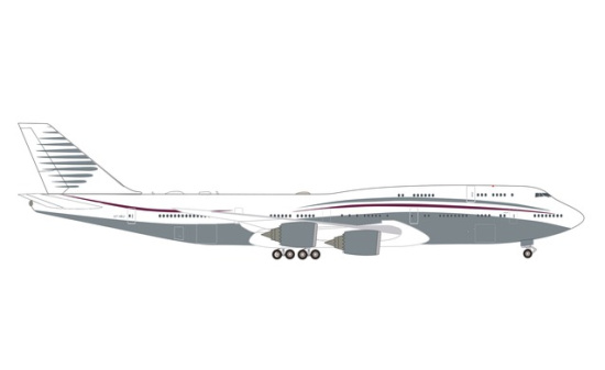 Herpa 536899 Qatar Amiri Flight Boeing 747-8 BBJ A7-HBJ 1:500