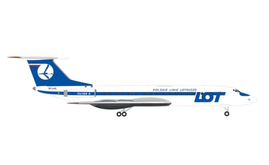 Herpa 537025 LOT Polish Airlines Tupolev TU-134A SP-LHG 1:500