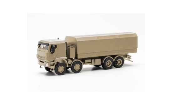 Herpa 746984 Iveco Trakker 8x8 geschützt Pritschen-LKW sandbeige 1:87