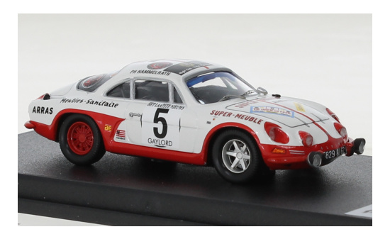 Trofeu RRBE47 Alpine Renault A110, weiss/rot, No.5, Rallye Ypres, S.Laurent/P.Hammelrath, 1973 1:43