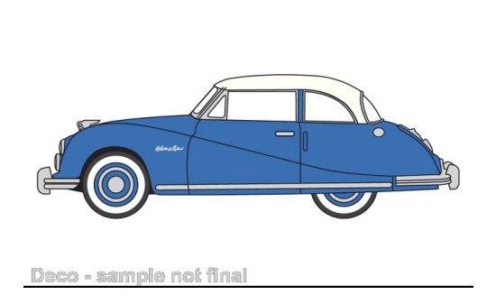 Oxford 76ATL006 Austin Atlantic Coupe, blau/hellbeige - Vorbestellung 1:76