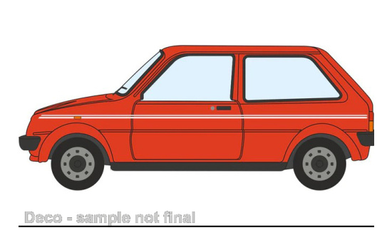 Oxford OXF76MET001 Austin Mini Metro - rot 1:76