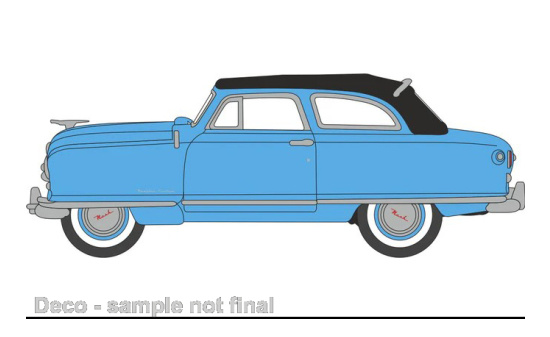 Oxford 87NR50001 Nash Rambler Custom Landau Convertible, blau, 1950 - Vorbestellung 1:87