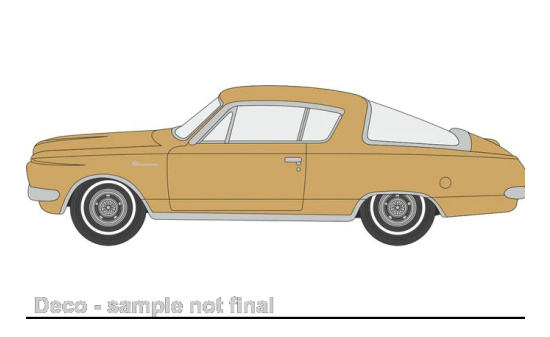 Oxford 87PB65001 Plymouth Barracuda, gold, 1965 - Vorbestellung 1:87