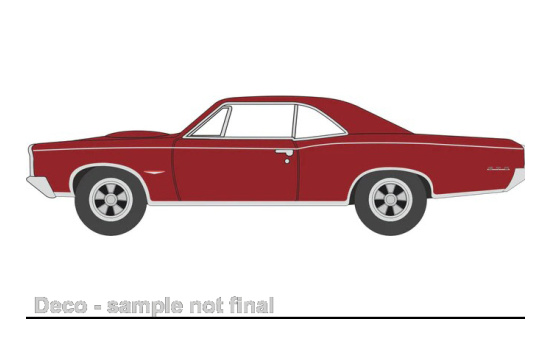 Oxford 87PG66002 Pontiac GTO, dunkelrot, 1966 - Vorbestellung 1:87