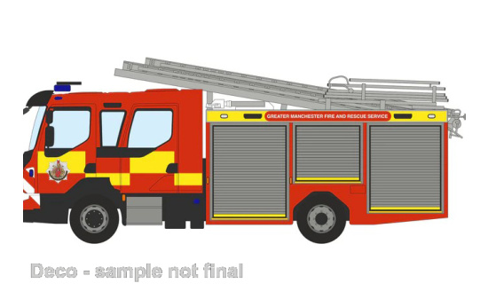 Oxford 76VEO003 Volvo FL Emergency One Pump Ladder, Greater Manchester Fire & Rescue Service - Vorbestellung 1:76