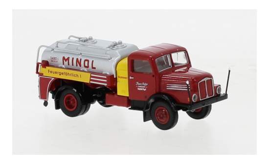 Brekina 71476 IFA S 4000-1 Tankwagen, Franz Poller - Minol, 1960 1:87