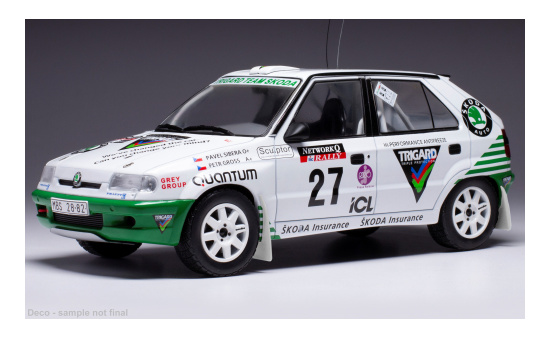 IXO 18RMC14822 Skoda Felcia Kit Car, No.27, Rallye WM, RAC Rally, P.Sibera/P.Gross, 1995 1:18