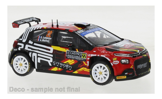 IXO RAM88822 Citroen C3 Rally2, No.22, Rallye WM, Rally Monte Carlo , S.Lefebvre/A.Malfoy, 2023 1:43