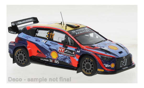 IXO RAM868LQ22 Hyundai i20 N Rally1, No.11, Rallye WM, Rally Acropolis, T.Neuville/M.Wydaeghe, 2022 1:43