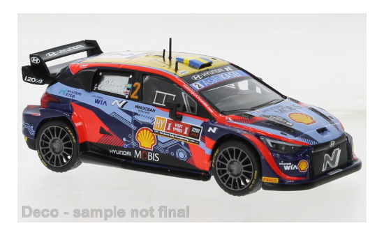 IXO RAM87522 Hyundai i20 N Rally1, No.2, Rallye WM, Rally Ypern, O.Solberg/E.Edmondson, 2022 1:43