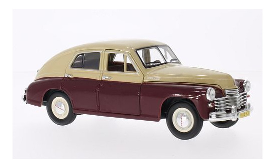 Lucky Die Cast 24214BURGUNDYBEIGE GAZ M20 Pobeda, dunkelrot/beige 1:24