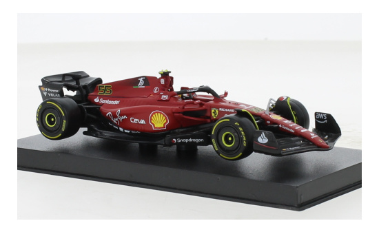 Bburago 18-36831S Ferrari F1-75, No.55, Scuderia Ferrari, Formel 1, mit Fahrerfigur, C.Sainz Jr., 2022 1:43