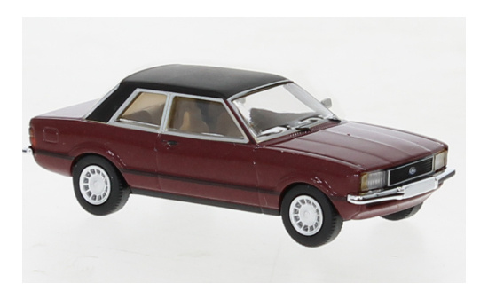 PCX87 PCX870658 Ford Taunus TC2, metallic-dunkelrot/matt-schwarz, 1976 1:87