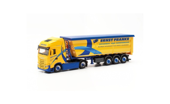 Herpa 316682 Iveco S-Way Stahlrundmulden-Sattelzug 