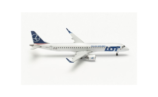 Herpa 536325-001 LOT Polish Airlines Embraer E195 SP-LNM 1:500