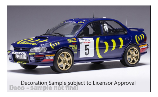 IXO 24RAL028A22 Subaru Impreza 555, No.5, Rallye WM, Tour de Corse, C.Sainz/L.Moya, 1995 1:24