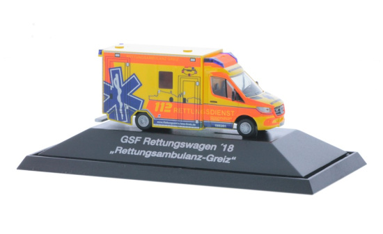 Rietze 76175 GSF RTW ´18 Rettungsambulanz Greiz, 1:87 1:87