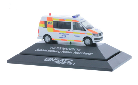 Rietze 53703 Volkswagen T6 Einsatzleitung Aicher Ambulanz, 1:87 1:87