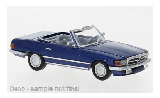 PCX87 PCX870483 Mercedes SL (R107), metallic-dunkelblau, 1985 1:87