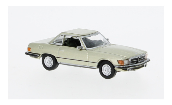 PCX87 PCX870481 Mercedes SL (R107), metallic-hellgrün, Hardtop, 1985 1:87