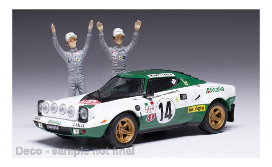 IXO SPRM001-75 Lancia Stratos HF, No.14, Rallye WM, Rallye Monte Carlo, Winners Series with figurines, S.Munari/M.Mannucci, 1975 1:43