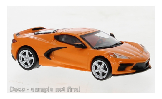 PCX87 PCX870675 Chevrolet Corvette (C8) Stingray, orange, 2020 1:87