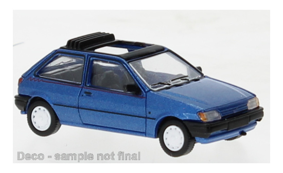PCX87 PCX870460 Ford Fiesta MK III Calypso, metallic-blau, Faltdach offen, 1989 - Vorbestellung 1:87