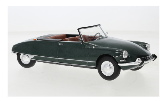 WhiteBox 124180 Citroen DS 19 Cabriolet, metallic-dunkelgrün, 1963 1:24