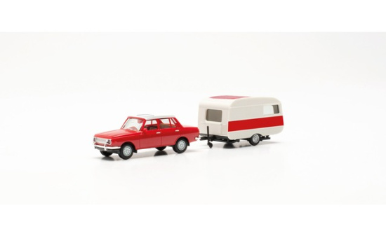 Herpa 028585 Wartburg 353 '82 Limousine mit Qek-Junior 1:87