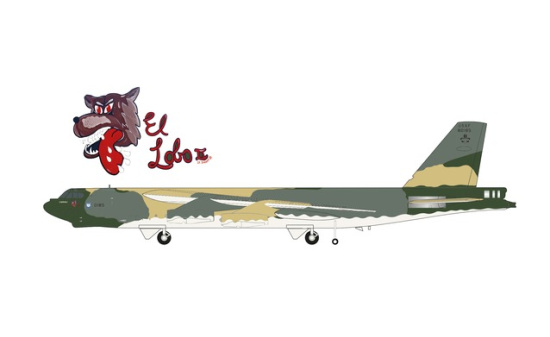 Herpa 572767 U.S. Air Force Boeing B-52G Stratofortress 596th Bomb Squadron, 2nd Bomb Wing, Barksdale Air Base Operation Secret Squirrel 58-0185 