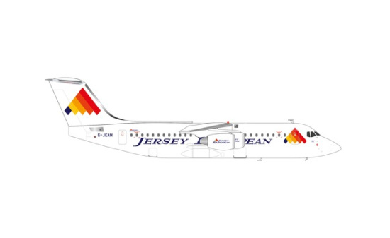 Herpa 572828 Jersey European British Aerospace BAe 146-300 G-JEAM 