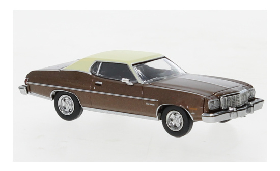 Brekina 19727 Ford Gran Torino, metallic-braun/beige, 1976 1:87