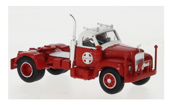 Brekina BRE85980 Mack B 61 - rot , weiss - Santa Fe - Vorbestellung 1:87