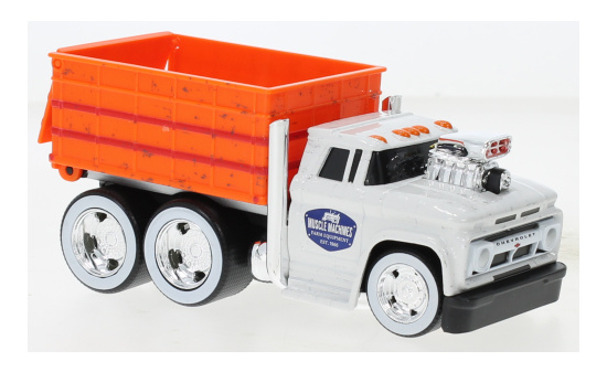 Maisto 11610-11616 Chevrolet C-60 Grain Truck, weiss/silber, 1966 1:64