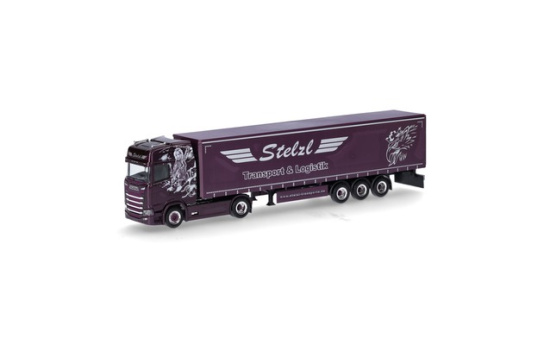 Herpa 953115 Scania CS 20 Gardinenplanen Sattelzug 